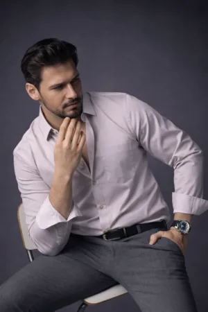 Pink Cotton Sateen Essential Shirt