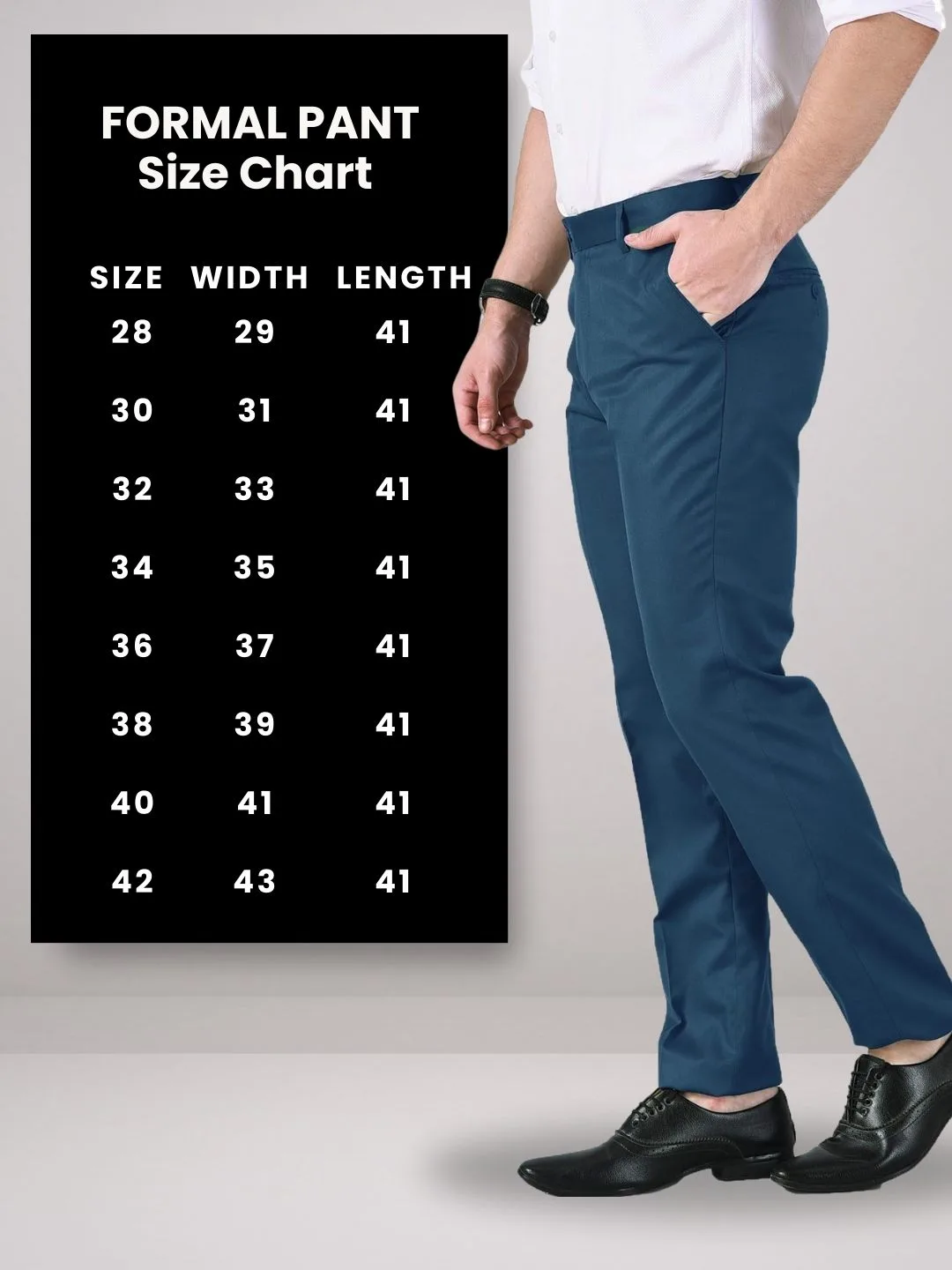 Everyday Comfort Airforce Blue Formal Trousers - Image 4