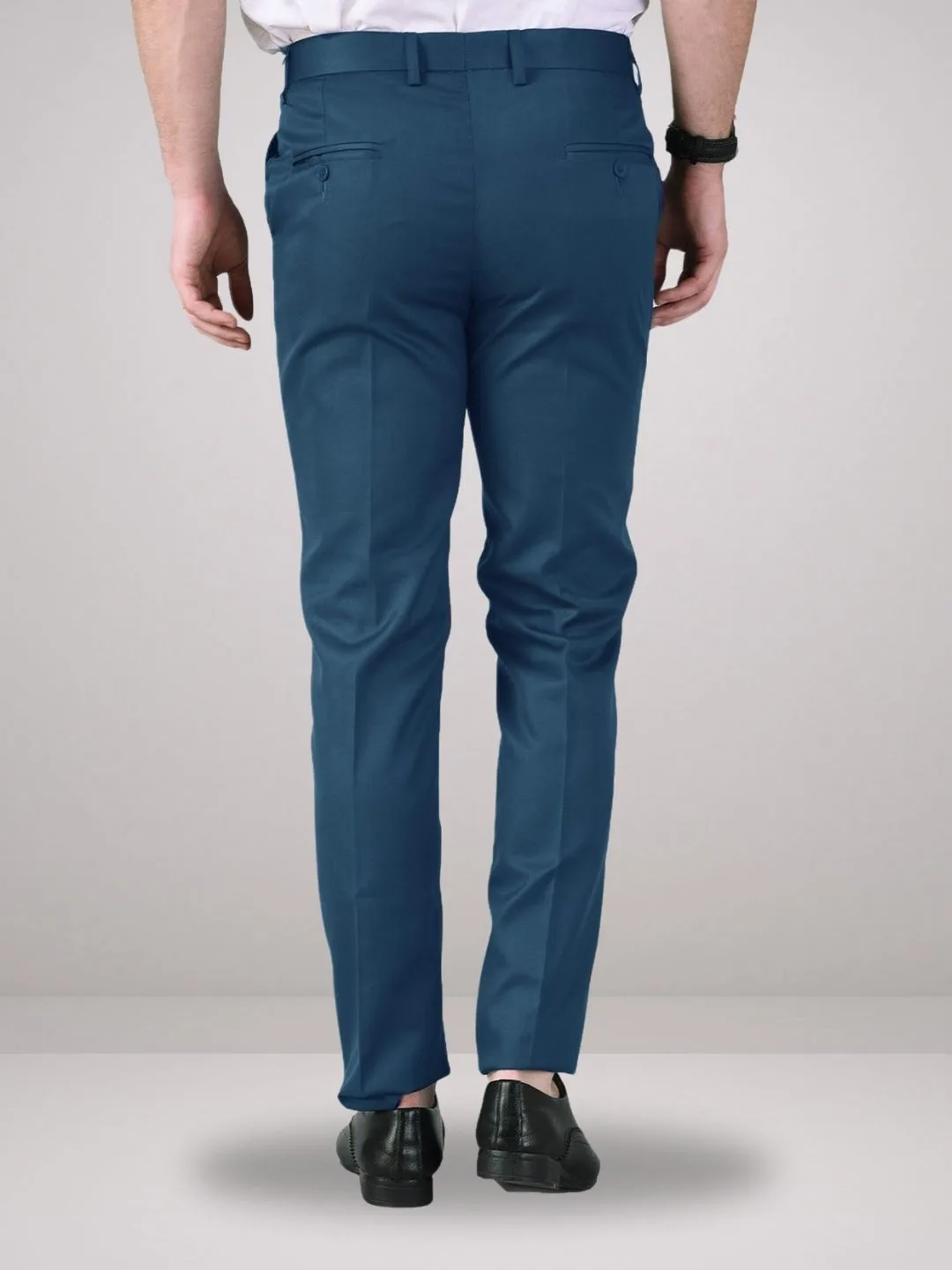 Everyday Comfort Airforce Blue Formal Trousers - Image 5