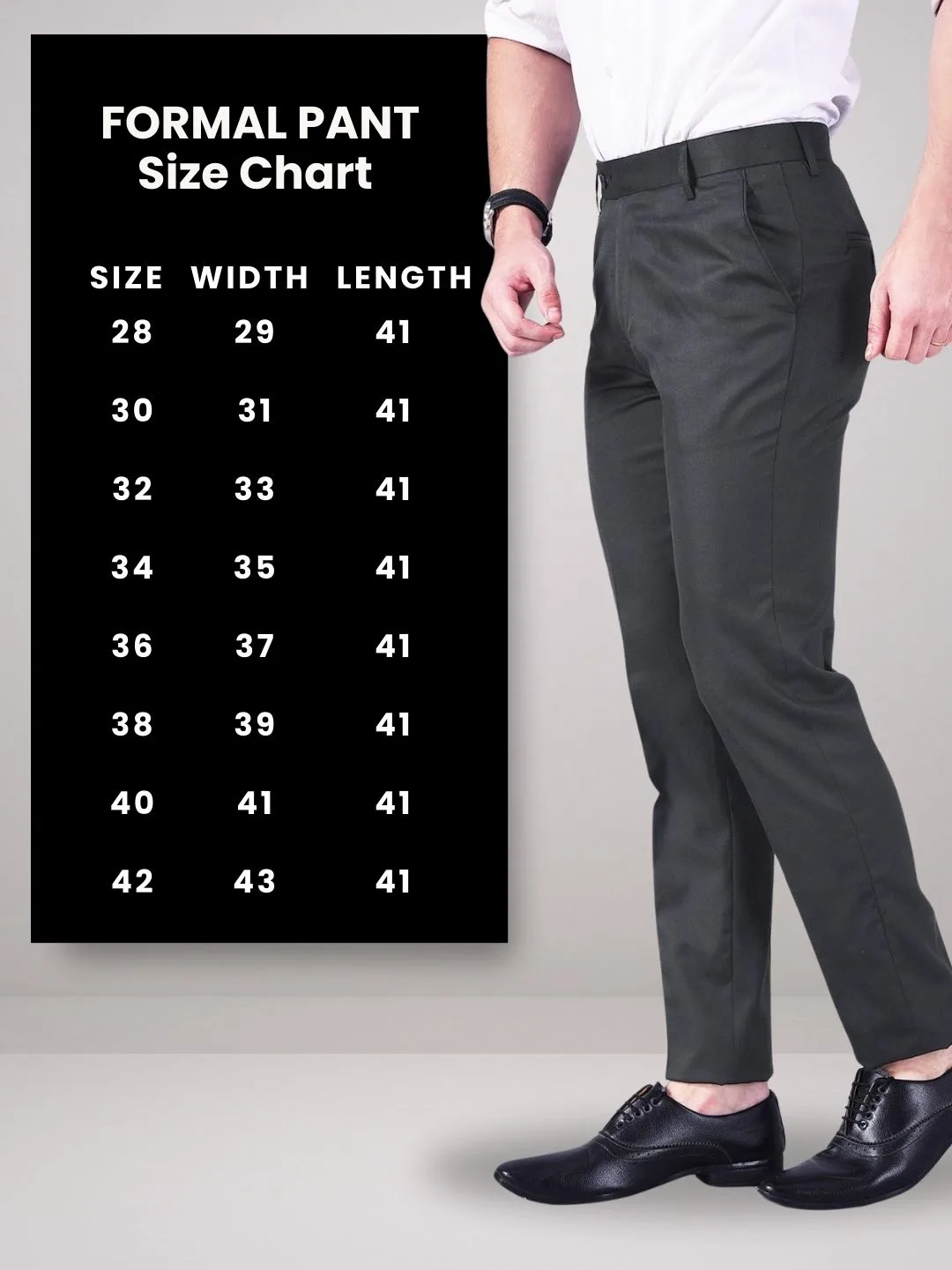 Everyday Comfort Dark Grey Formal Trousers - Image 6