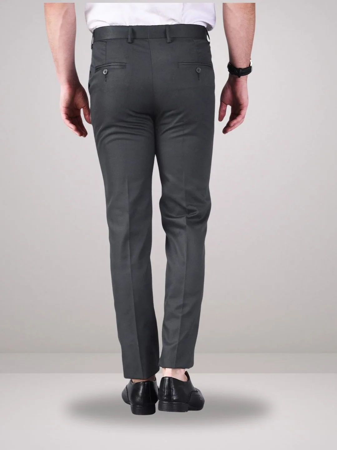 Everyday Comfort Dark Grey Formal Trousers - Image 4