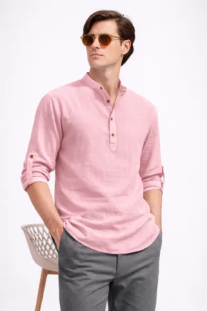 Airy Pink Classic Short Kurta