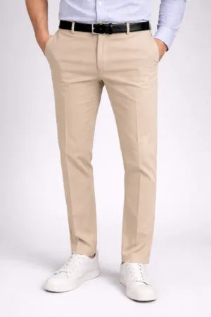 Everyday Comfort Beige Formal Trousers