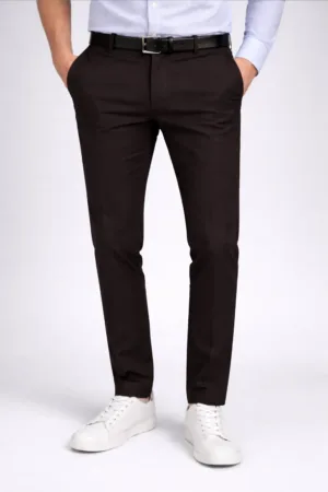Everyday Comfort Coffee Brown Formal Trousers