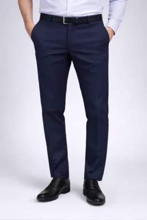 Everyday Comfort Navy Blue Formal Trousers